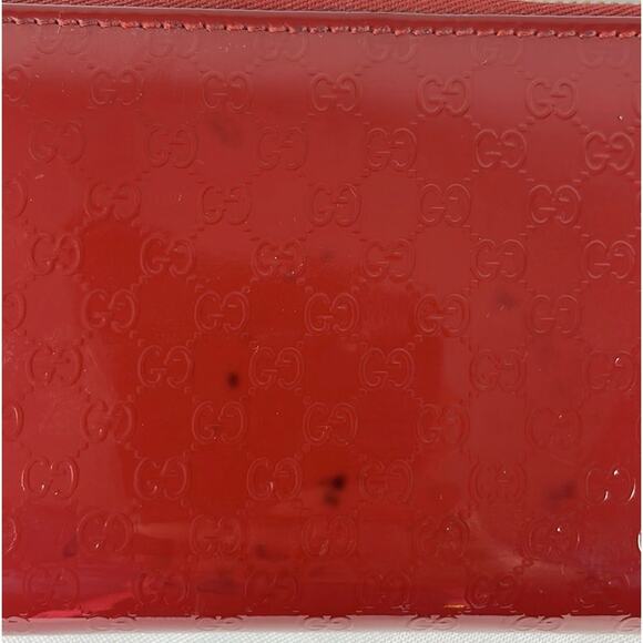 Gucci Red Micro GG Patent Leather Wallet - Picture 11 of 11